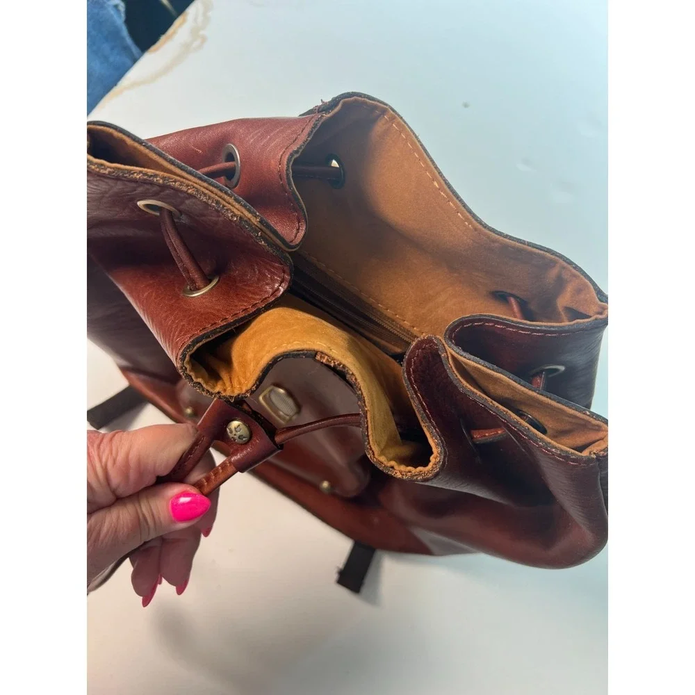 Patricia Nash Leather Backpack Bag Brown Renaissance Coin Tobacco W Tags Unused